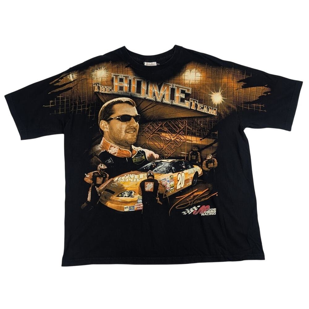 Vintage Tony Stewart Home Depot Nascar All Over Print AOP Racing Shirt Size 2XL